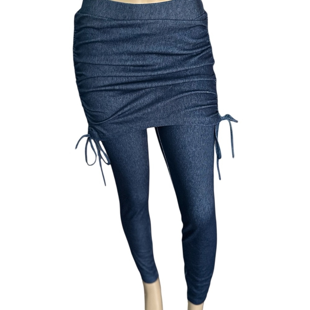 SHEIN Denim Looks Skirted Leggings